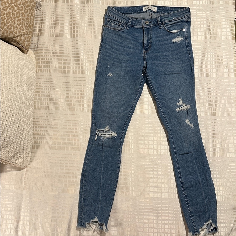 Abercrombie & Fitch Classic Blue Skinny Ankle Jeans
